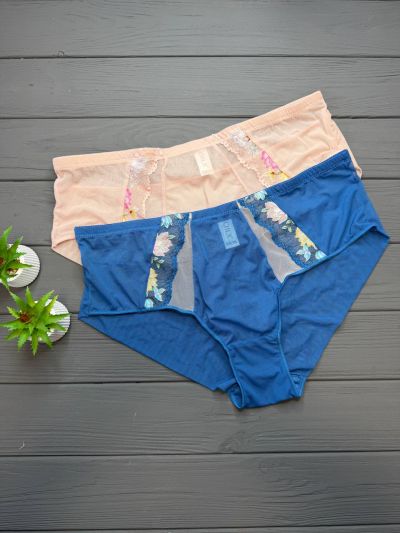 Трусики CNLX сіткові з квітами (25689)