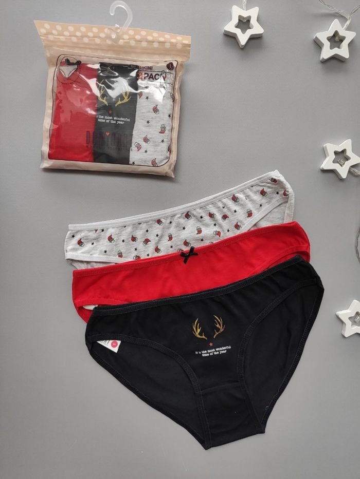 Новорічний набір трусиків "Санта і Олень"