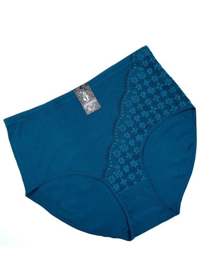 Трусики в рубчик з мереживом збоку