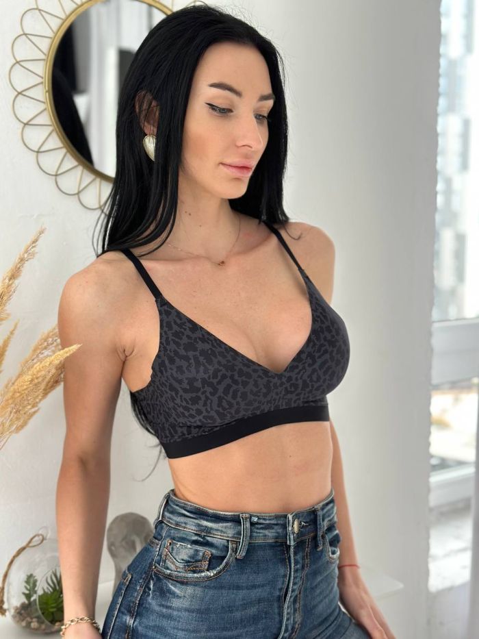 Бюст-топи безшовні в анімалістичний принт